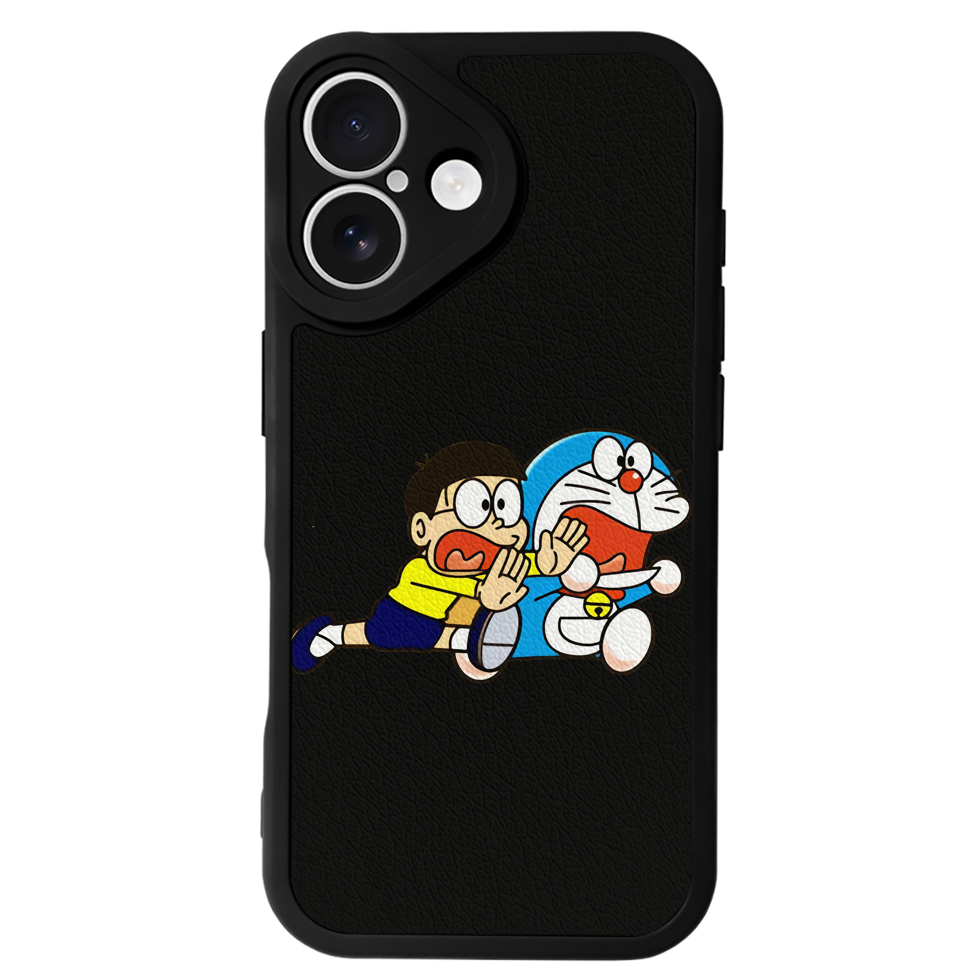（画像用） ドラえもん Doraemon 【iPhone 16シリーズ対応】シリコンスマホケース（レザー調） 材質：シリコン